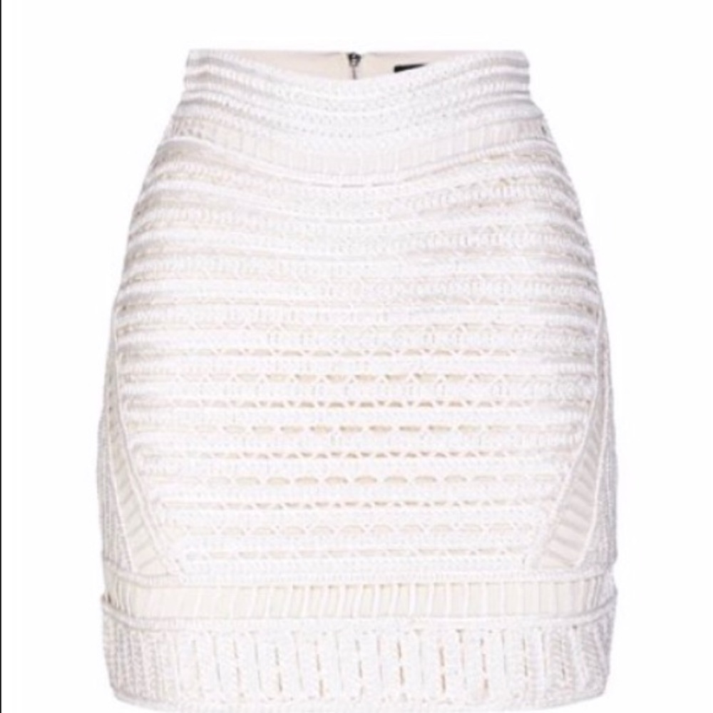 Maje Jazzou cream skirt